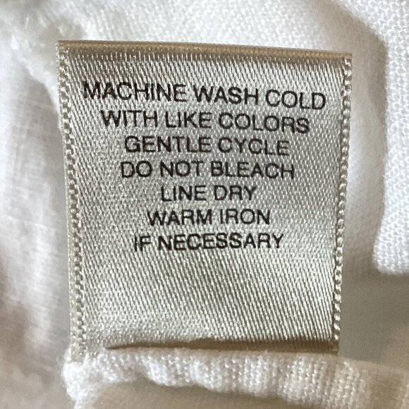 Beachy 3-Piece Set: Crop Ruffle Pant Linen Button-Up Top Sz S Seagrass Hat 329A - Picture 14 of 16